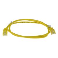 ACT Gele 10 meter LSZH U/UTP CAT6 datacenter slimline patchkabel snagless met RJ45 connectoren - thumbnail