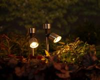 Lumineo Solar tuinsteker rvs met batterij 4,7 x 23,5 cm - thumbnail