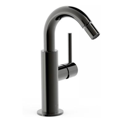 Bidetmengkraan Tres Study Exclusive Hendel Uitloop Gebogen 16,5 cm Rond Metallic Zwart