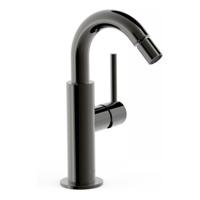 Bidetmengkraan Tres Study Exclusive Hendel Uitloop Gebogen 16,5 cm Rond Metallic Zwart - thumbnail