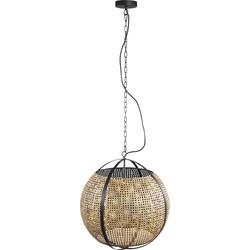 PTMD hanglamp bayu zwart/beige 55 cm | 2 stuks