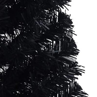 VidaXL Kunstmatig voorverlicht kerstboom met 150 led zwart 150 cm pvc