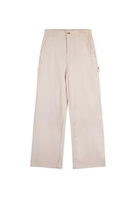 NoBell zomer broek meisjes - ivoor wit - cargo, twill - Suca