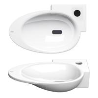 Clou First fonteinkom 38.8x24.6cm kraangat rechts Keramiek Wit CL/03.03100 - thumbnail