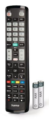 Hama Universal Remote Control voor Samsung TVs IR Teachable Illuminating Buttons Afstandsbediening Zwart