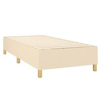 Boxspring met matras stof crèmekleurig 90x200 cm - thumbnail