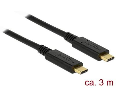 DeLock 83325 USB 2.0 0.48Gbps 100W USB Type-C 3m