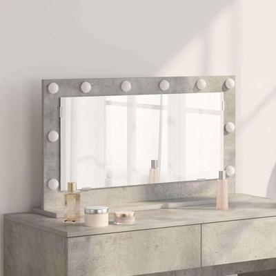 VidaXL Schmink spiegel rechthoekig beton grijs 80 x 45 x 18 cm