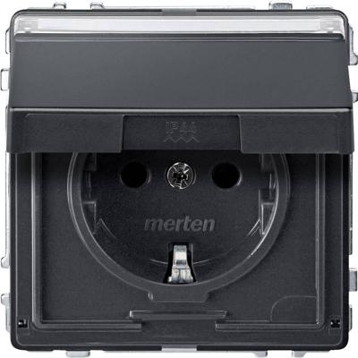 Merten MEG2312-7214 Wandcontactdoos AquaDesign Antraciet 1 stuk(s)