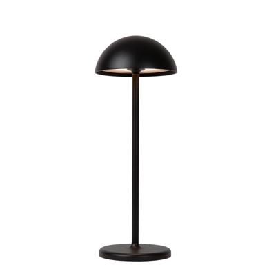 Lucide JOY - Oplaadbare Tafellamp Binnen/Buiten - Accu/Batterij - Ø 12 cm - LED Dimb. - 1x1,5W 3000K - IP54 - Zwart