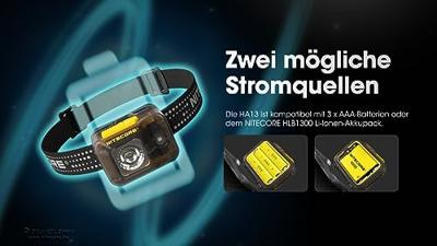 NiteCore HA13 Hoofdlamp LED werkt op batterijen 350 lm