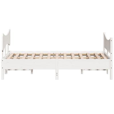Bedframe zonder matras massief grenenhout wit 200x200 cm