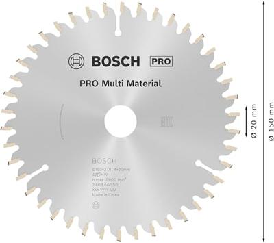 Bosch Accessoires Cirkelzaagblad Multi Material 150 x 20/16 x 2,0 mm, 42 1st - 2608640501 Bosch Accessoires Cirkelzaagblad Multi Material 150 x 20/16 x 2,0 mm, 42 1st - 2608640501