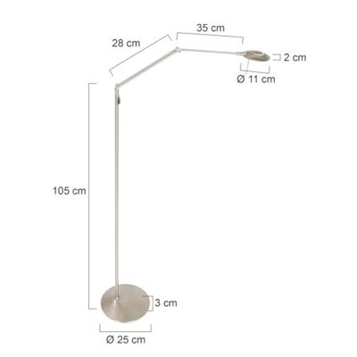 Steinhauer RVS leeslampZodiac LED - 2108ST
