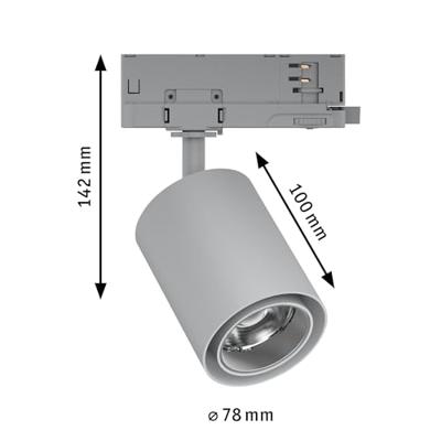 Paulmann Kratos 96564 LED-railspot ProRail3 9 W LED Zilver