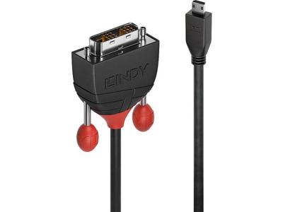 LINDY Micro HDMI naar DVI-D Single Link Kabel Black Line 3m
