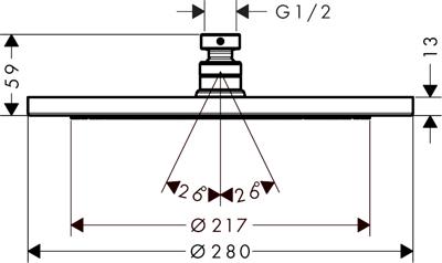 Hansgrohe Croma 280 air 1jet hoofddouche 28cm ecosmart chroom 26221000 Hansgrohe Croma 280 air 1jet hoofddouche 28cm ecosmart chroom 26221000