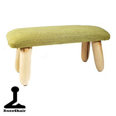 Meditatiebankje hout groen - 48x20 cm - 1500 g (2 stuks) - S