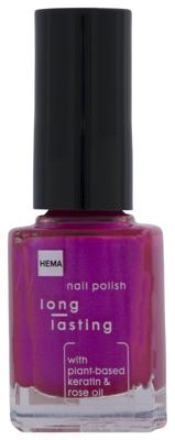 HEMA Long lasting nagellak 115 candy twinkle (felroze)