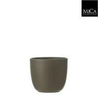 Mica Decorations tusca pot groen 14x13cm - thumbnail