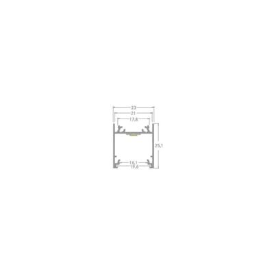 Brumberg 53603070 Brumberg Leuchten Profiel Aluminium (l x b x h) 2000 x 23 x 25 mm 1 stuk(s) Brumberg 53603070 Brumberg Leuchten Profiel Aluminium (l x b x h) 2000 x 23 x 25 mm 1 stuk(s)