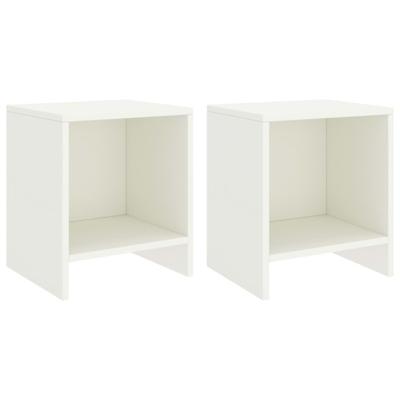 Nachtkastjes 2 st 35x30x40 cm massief grenenhout wit