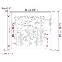 Poort 105x105 cm bamboe-ontwerp cortenstaal - thumbnail