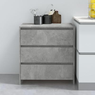 Dressoir 70x41x75 cm bewerkt hout betongrijs