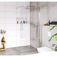 Saqu Solo inloopdouche incl. antikalk 50x200cm nanoglas/aluminium - thumbnail