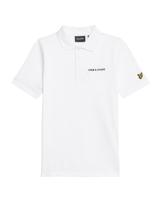 Lyle & Scott zomer polo shirt jongens - wit - Script embroidery - thumbnail