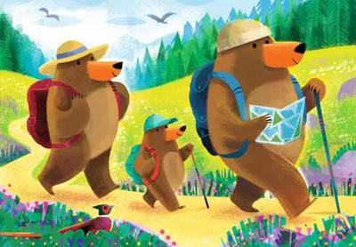 Ravensburger legpuzzel berenfamilie vakantie - 2x24st.