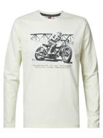 Petrol Industries Heren Vintage Flat Tack T-Shirt Lange Mouwen Air white - XXL - thumbnail