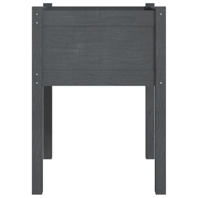 VidaXL Plantenbakken 2 st 50x50x70 cm massief grenenhout grijs