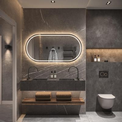 Spiegel Hipp Design Phantom 005 Met Verlichting Incl. Spiegelverwarming (Alle Maten)