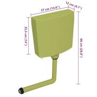 VidaXL Toiletstortbak met watertoevoer onderin 3/6 l olijfgroen - thumbnail