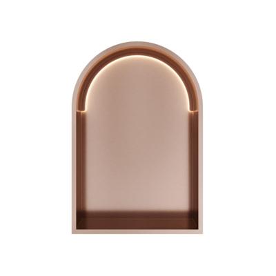Hotbath &MORE Inbouwnis Toogmodel 30x45x10cm met LED IP44 Geborsteld Koper PVD Hotbath &MORE Inbouwnis Toogmodel 30x45x10cm met LED IP44 Geborsteld Koper PVD