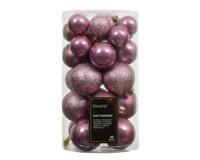 Kerstballen kunststof d6 cm pink 30 st Decoris - Decoris - thumbnail