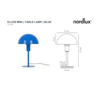 Kleine tafellamp met schakelaar en E14 fitting Nordlux Ellen mini blauw 25 cm - thumbnail