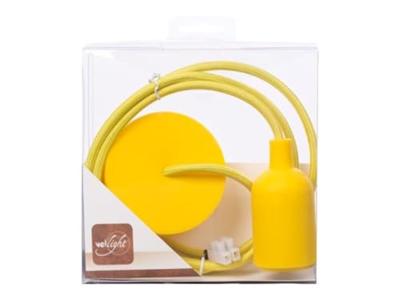 Design lamphouder met textielkabel geel Velleman - Velleman Design lamphouder met textielkabel geel Velleman - Velleman