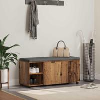 Halbank met kussen Effen Oudhout 100 x 38 x 46 cm - thumbnail