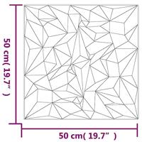 VidaXL 24 st wandpanelen amethist 6 m² 50x50 cm xps zwart - thumbnail