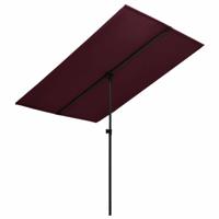 VidaXL Parasol met aluminium paal 2x1,5 m bordeauxrood - thumbnail
