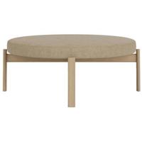 Audo Copenhagen Passage poef Ø99 naturel eiken Bouclé Beige 02 - thumbnail