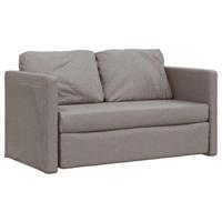 Slaapbank vloermodel 2-in-1 112x174x55 cm stof taupe - thumbnail