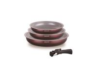 Pan Arthur Martin Prune Aluminium Ø 24 cm Ø 20 cm Ø 28 cm (3 Stuks) - thumbnail