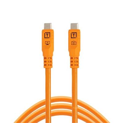 Tether Tools TetherPro Optima 10G USB-C, 10&apos; (3m), straight orange