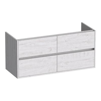 Brauer Adore - Onderkast - 120 cm - met 4 Softclose Lades Greeploos en 2 Sifon Uitsparingen - Forest Seashell