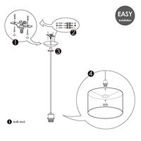 Light depot - verlichtingspendel Fabric - zilver - Outlet - thumbnail