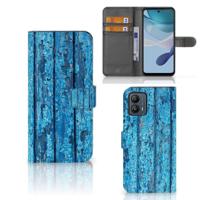 Motorola Moto G53 | Book Style Case | Wood Blue - thumbnail