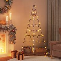 Kerstdecoratie kerstboom 180 cm metaal zwart - thumbnail